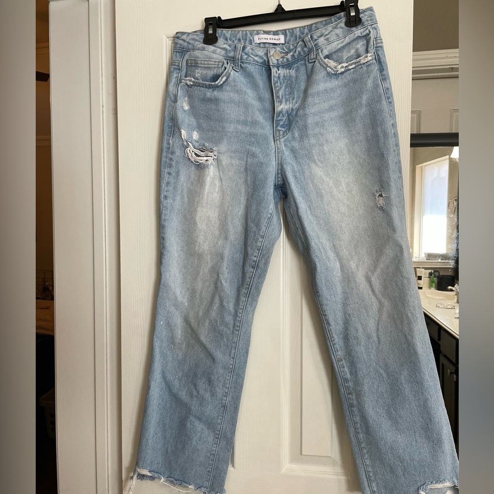 Flying Monkey light wash boyfriend jean